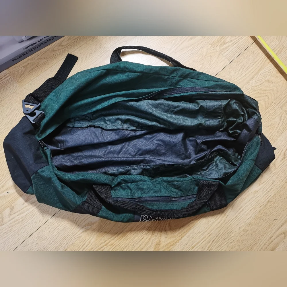 Vintage Jansport Duffle Large Bag Green